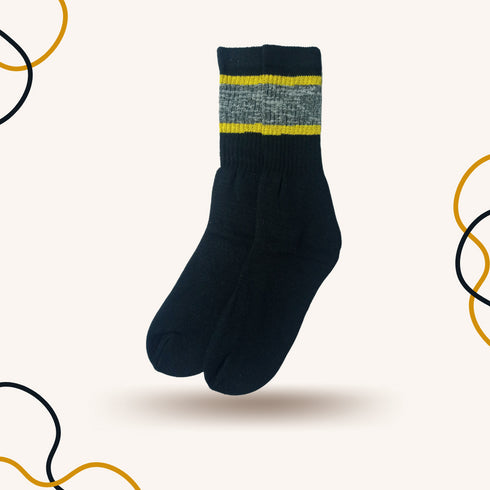 Shaddy legs Crew Socks black - SOXO #1 Imported Socks Brand in Pakistan
